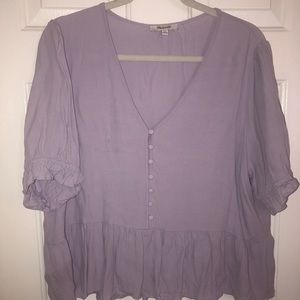 Madewell XXL Peplum Popover Top LIKE NEW!